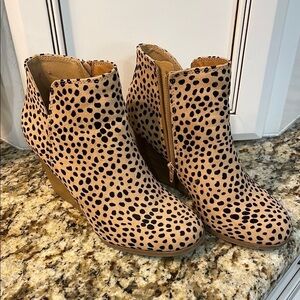 Soda Leopard Print Ankle Boots